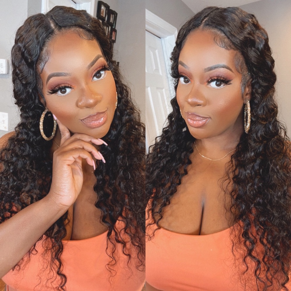 24" Water Wave Wig with VPart - Junoda Wig